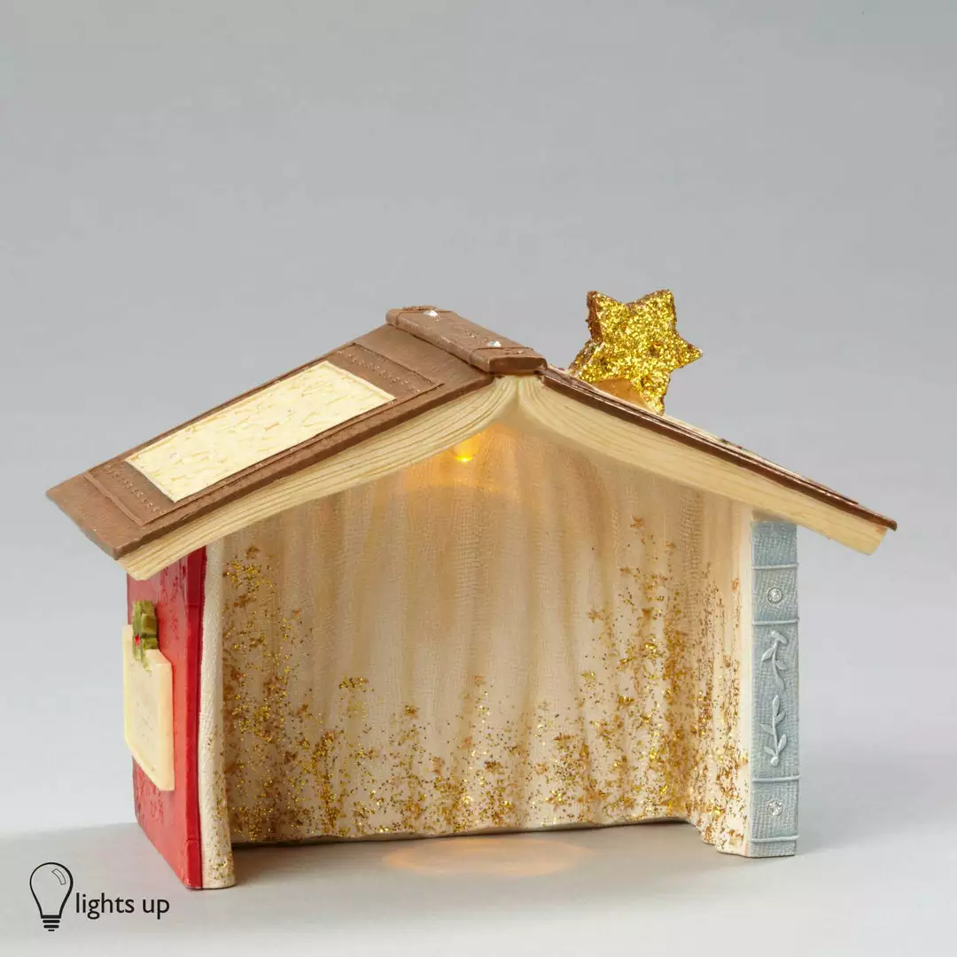 Heart Of Christmas Lighted Nativity Creche, Mini 4 Heart Of Christmas Lighted Nativity Creche, Mini