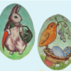Bethany Lowe Paper Mache Easter Egg Ornaments