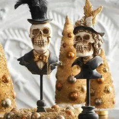 TheHolidayBarn.com Lord & Lady Skeleton Bust New!