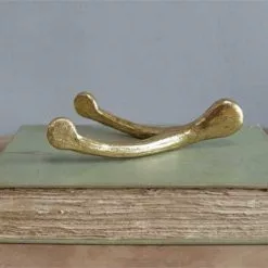 Creative Co-Op Lucky Gold Wishbone Christmas