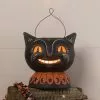 Bethany Lowe New! Magic Catty Jack Lantern, Paper Mache