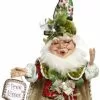 Mark Roberts Mistletoe Mischief Elf With Free Kisses Sign - 12"