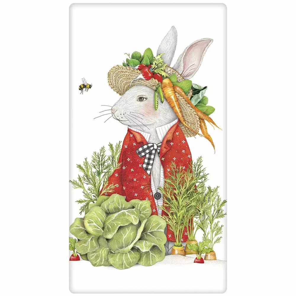 Mary Lake-Thompson Bunny Gardener Flour Sack Towel 3 Mary Lake-Thompson Bunny Gardener Flour Sack Towel