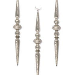 Bethany Lowe Large Mercury Glass Icicle Finial Ornaments - 13.5"