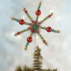 Bethany Lowe Merry & Bright Starburst Tree Topper New!