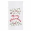 TheHolidayBarn.com New! Merry Christmas & Holly Embroidered Kitchen Towel 2 TheHolidayBarn.com New! Merry Christmas & Holly Embroidered Kitchen Towel