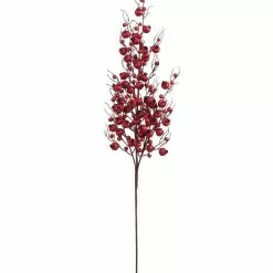 Napco Crabapple Spray, Metallic Red Sparkle Christmas