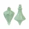 Raz Green Milk Glass Ornaments