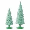 Raz New! Green Milk Glass Christmas Trees