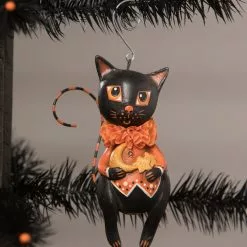 Bethany Lowe Moon & Stars Cat Ornament