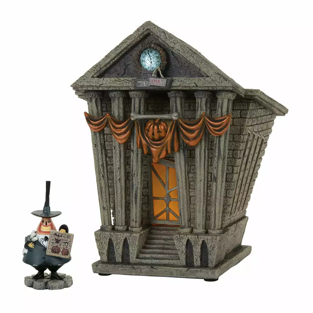 Department 56 Halloween Town City Hall & Mayor Figurine Set 3 Department 56 Halloween Town City Hall & Mayor Figurine Set