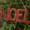Ragon House New! Noel Ornament / Sign, Antique Red Bottle Brush