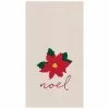 TheHolidayBarn.com Noel Poinsettia Flour Sack Kitchen Towel New!