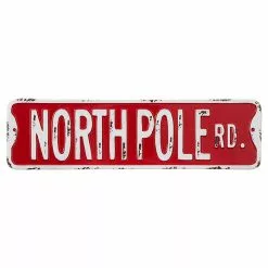 Raz North Pole Road Sign