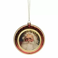 Midwest-CBK Old Fashioned Santa Disk Ornament