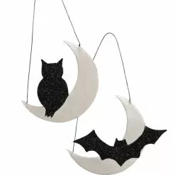 Bethany Lowe Over The Moon Tin Ornaments