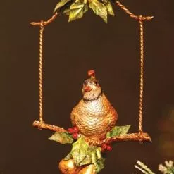 One Hundred 80 Degrees Partridge In A Pear Tree Ornament New!