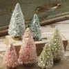 Bethany Lowe Pastel Flea Market Bottle Brush Trees