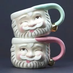 Glitterville Santa Punch Bowl & Ladle New! 11 Glitterville Santa Punch Bowl & Ladle New!