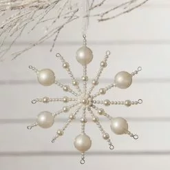 Bethany Lowe New! Pearl Starburst Ornament