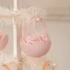 Bethany Lowe Pink Cracked Egg Basket Ornaments, Set Of 6 New!