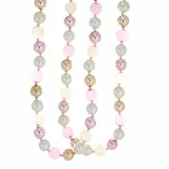 Cody Foster Chic Pink & Gold Glass Ball Garland New!