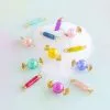 Glitterville Rainbow Glass Candy Ornaments