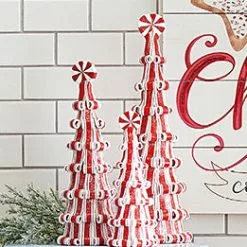 Raz Red & White Candy Trees New!