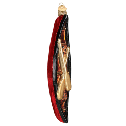 Old World Christmas Glass Canoe Ornament
