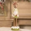 Bethany Lowe Reindeer With Holly Figurine 2 Bethany Lowe Reindeer With Holly Figurine
