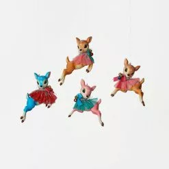 One Hundred 80 Degrees New! Retro Leaping Deer Ornaments