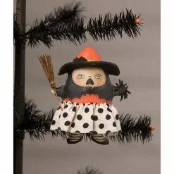 Bethany Lowe Startled Stella Witch Ornament New!