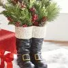 Raz Santa Boots Container New!