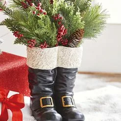 Raz Santa Boots Container New!