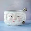 Glitterville Santa Punch Bowl & Ladle New!