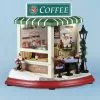 The Holiday Barn Santa's Coffee Shop Music Box
