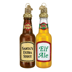 Old World Christmas Christmas Beer Bottle Ornaments