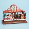 The Holiday Barn Christmas Music Boxes Santa's Soda Fountain Music Box
