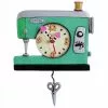 Allen Designs Green Sewing Machine Clock Clocks