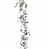 TheHolidayBarn.com Shining Silver Ivy Garland New!