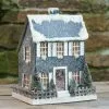 Ragon House New! Saltbox Putz House, Slate Blue 1 Ragon House New! Saltbox Putz House, Slate Blue
