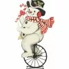Bethany Lowe Retro Snowman On Unicycle New! 1 Bethany Lowe Retro Snowman On Unicycle New!