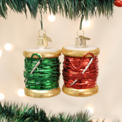 Old World Christmas Spool Of Thread Ornaments