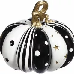 TheHolidayBarn.com Starry Night Pumpkin, Black & White