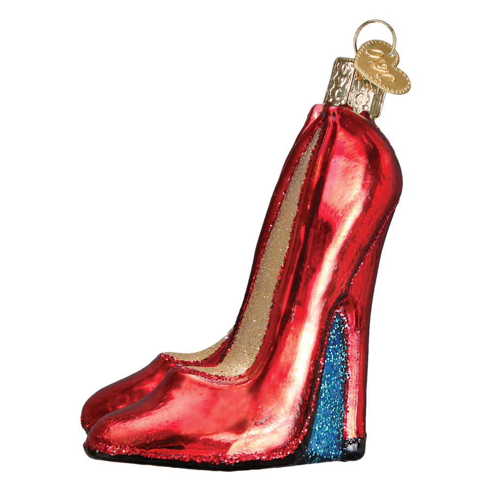 Old World Christmas Red Spike Heels Ornament 4 Old World Christmas Red Spike Heels Ornament