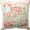 Primitives By Kathy This Way To The North Pole Pillow New!
