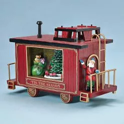 The Holiday Barn Christmas Music Boxes Caboose Christmas Music Box