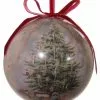 ShiShi Victorian Christmas Decoupage Ball Ornament, Christmas Tree
