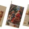 ShiShi Victorian Christmas Santa Card Ornaments