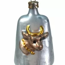Nostalgie Christbaumschmuck Christmas Vintage Patina German Cow Bell Ornament